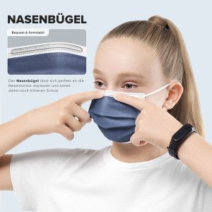 Medizinischer Mundschutz für Kinder Königsblau